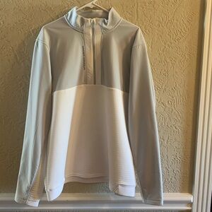 Under Armour Storm Daytona White and Gray 1/2 Zip Golf Pullover